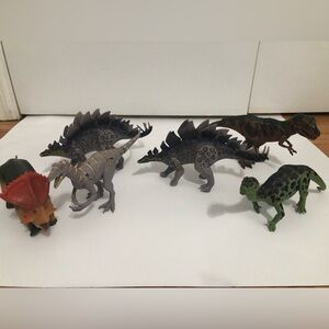 Kid Galaxy Reptile Dinosaur 6 dinosaur lot‎ plastic poseable figurines